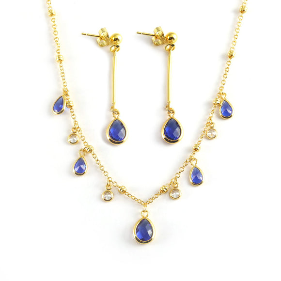Buy Jfl - Jewellery For Less Traditional One Gram Gold Plated Pearls Blue  Stones Designer Pendant Set For Women Online at Best Prices in India -  JioMart.